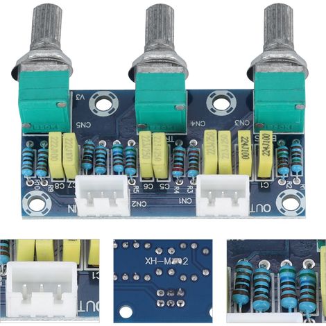 Préampli Audio 3 Canaux avec Bornes XH2.54 pour Amplificateur Son (1/5)
