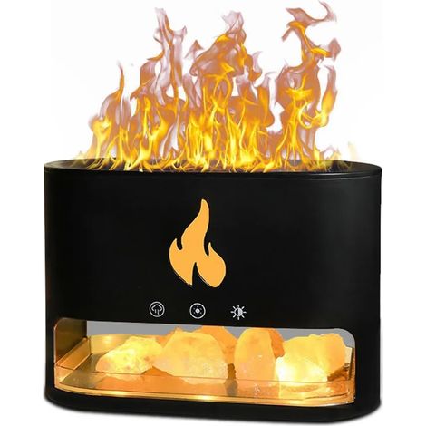 Umidificatore, diffusore di aromi a effetto fiamma, atomizzatore con timer, serbatoio dell'acqua da 250 ml e 4 opzioni di colore. (1/5)