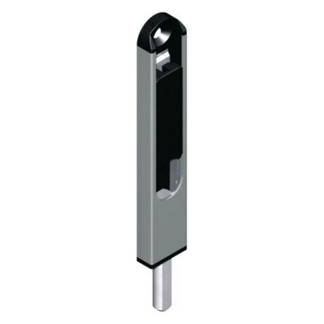 Verrou en feuillure pour portes et fenêtres aluminium 6840 gris RAL9006 avec pêne acier (1/3)