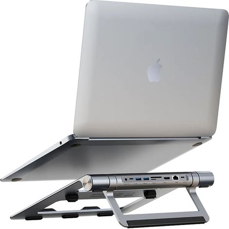Techly Docking Station USB-C 9 in 1 Hub USB3.1 Stand per Notebook Pieghevole (1/5)