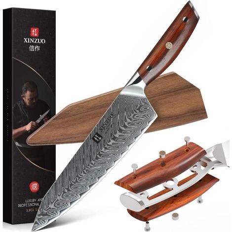 XINZUO Damaststahl Kochmesser 21cm Kiritsuke Chefmesser Gyuto Küchenmesser (1/5)