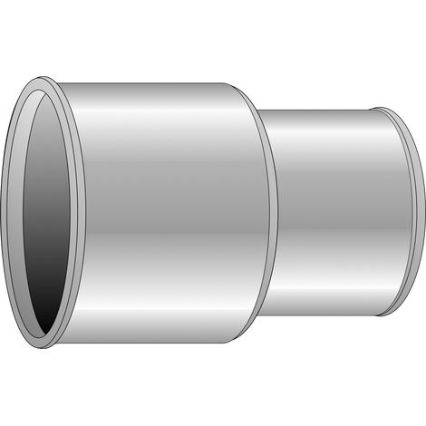 First Plast – Raccord radiateur manchon réduit femelle femelle Ø50-40 – PVC gris clair – Emboîture à coller – NF EN 1329-1 (1/5)