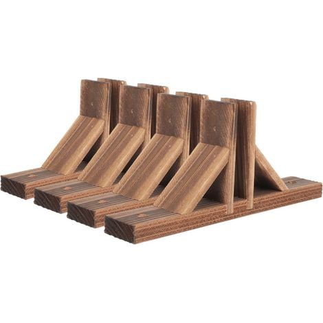 Gartenzaunhalter 4 Stück Holzsockel für Zaunständer