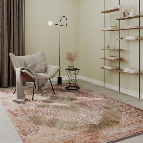 Tapis oriental tissé Saphir  - 150x100cm, Rectangular - 100% Acrylique - Tissé - Vert