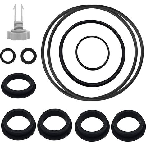 Allecta - Kit de joints de rechange et de réparation pour pompe de piscine - 12 pièces - Pièces de pompe - Valve de purge d'air - Jeu de joints toriques (1/5)