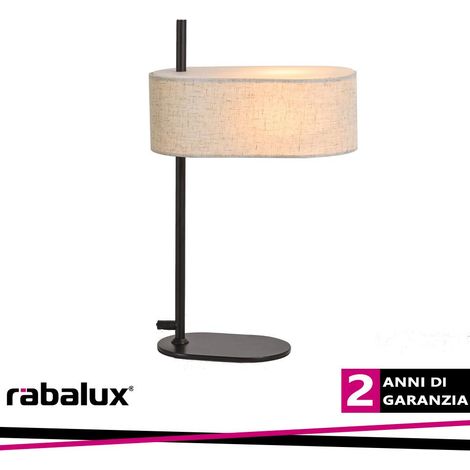 Lampada da tavolo Narmin scandinava nero/beige E14 40W (1/3)