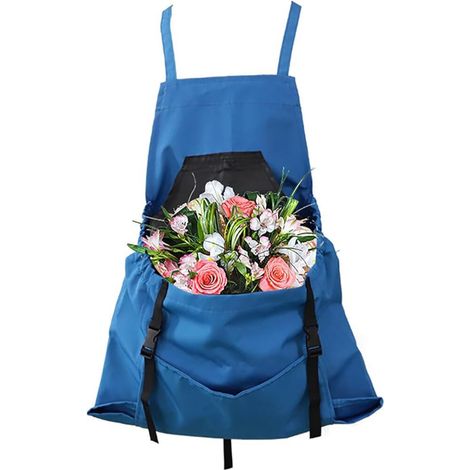 Tablier de Jardinage avec Poches, Tablier de Récolte, Tablier de Jardin en Tissu Oxford avec Poche à Dégagement Rapide pour la Cueillette de Légumes, Fruits, œufs, Désherbage (1/5)