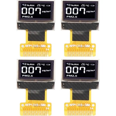 4 Stück 0,49 Zoll OLED-Displaymodul IIC-Schnittstelle 64 x 32 14-Pin-Displaymodul