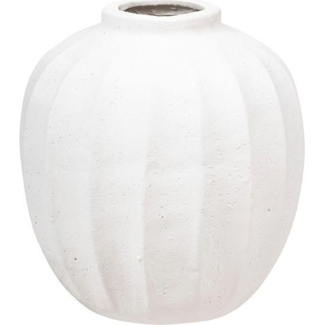 Vase Boule en Céramique "Amia" 28cm Blanc (1/3)