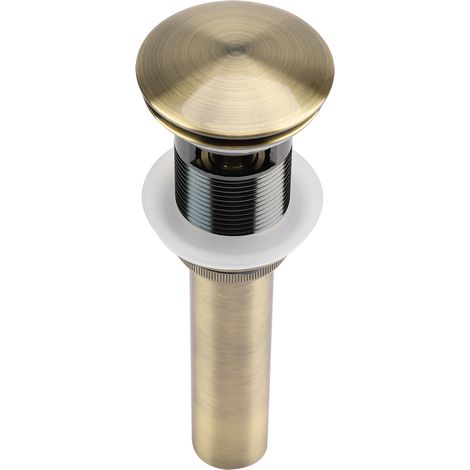 Ensemble de bonde de lavabo en laiton G1 1/4" avec trop-plein (bronze vert) (1/5)