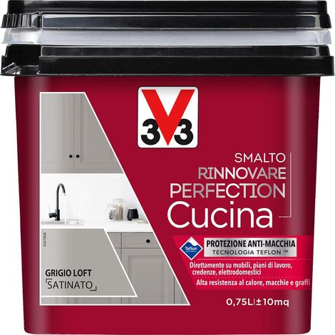 V33 - SMALTO RINNOVARE PERFECTION CUCINA750ML GRIGIO LOFT SATINATO (1/5)