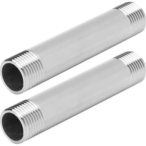 Mamelon - Tubes et tuyaux en acier inoxydable Raccords 98mm BSP 3/4" Homme X fileté mâle de raccords de tuyauterie (2Pc) (Taille : 3/4"BSP) (1/5)