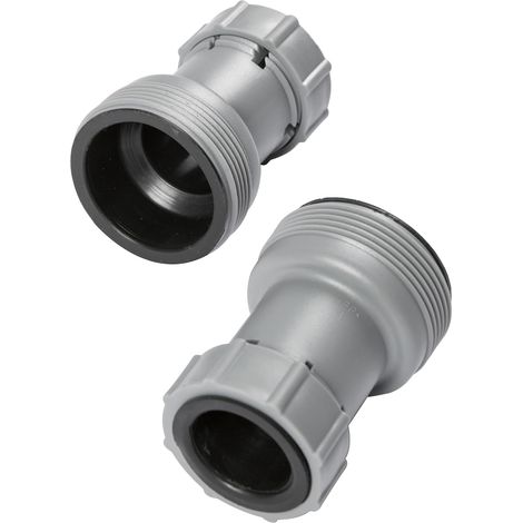 Set mit 2 Schlauchadaptern – 38/32 mm – Außengewinde – Pool- und Spa-Anschluss – Robuster Kunststoff (1/4)