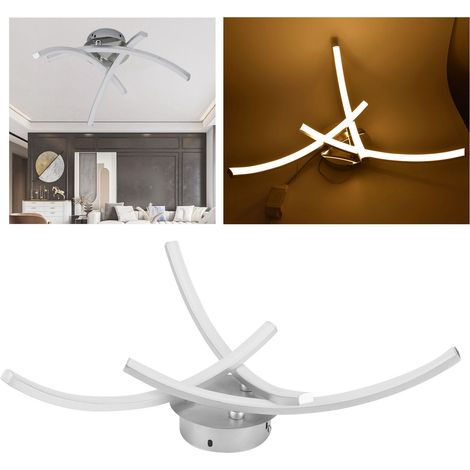 18W LED-Deckenleuchte (105 LEDs), moderne nordisch-minimalistische gebogene Deckenleuchte für Schlafzimmer, Wohnzimmer, Büro, Esszimmer, schlichte dekorative Beleuchtung mit CE- und RoHS-Zertifizierun (1/5)