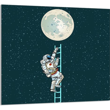 Panneau de verre pour la cuisine 65x60 Moon (1/5)