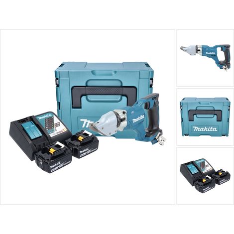 Makita DJS 200 RTJ Akku Blechschere 18 V 2,0 mm Brushless + 2x Akku 5,0 Ah + Ladegerät + Makpac (1/5)