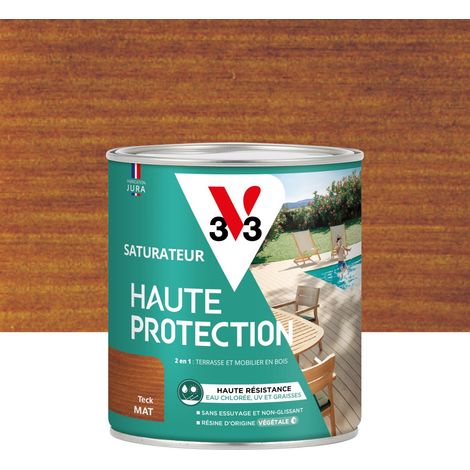 V33 Saturatore per legno per esterni in teak opaco ad alta protezione 0,75 l V33