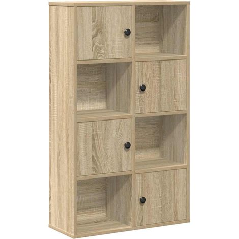 Bookcase Sonoma Oak 60x24x101.5 cm Engineered Wood vidaXL