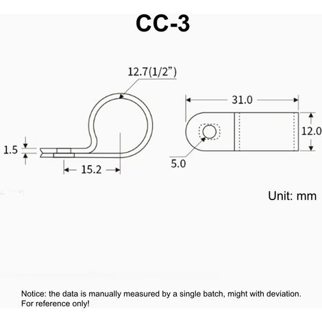100 attaches de câble blanches en forme de R, fixation par vis, en nylon PA66, pour bureau ou installation électrique.-AquaForge (1/5)