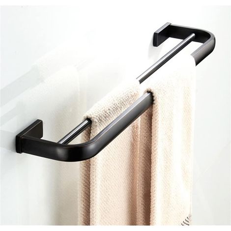 aus bronzefarbenem Antikmessing Doppelhandtuchhalter