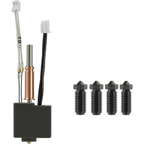 Accessoires pour tête d'impression Anycubic Kobra 3 Hotend Upgrade, tête d'impression à buses standard en céramique avec 5 buses supplémentaires()