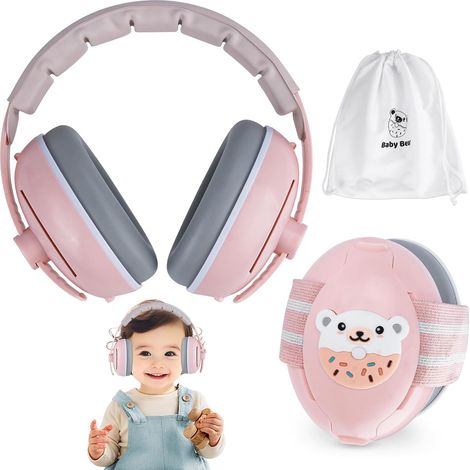 2 en 1 Casque Anti Bruit Bébé, Réglable Casque Bébé Anti Bruit (1/5)