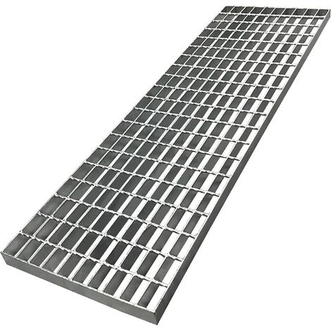 1000x300x30mm Caillebotis extérieur en Acier galvanisé,B125 Marche de caillebotis en Acier galvanisé,Rectangulaire,sans Cadre,pour Le Trottoir,l'escalier,Le Balcon,Le Jardin,Le Garage (1/5)