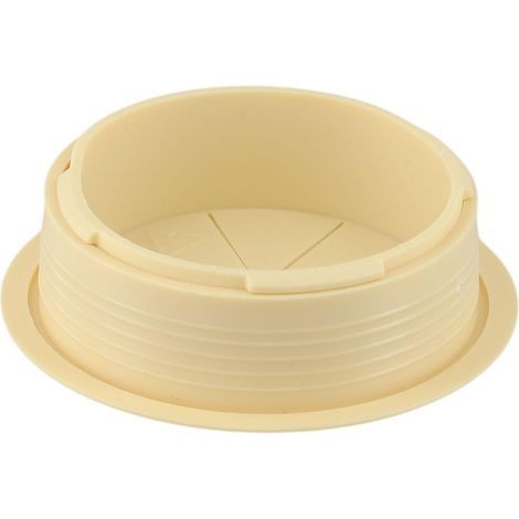 Cache-trou de câble en caoutchouc ABS pour bureau et maison - 80 mm de diamètre - Beige (1/5)