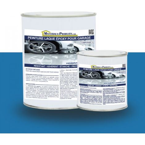 Peinture Laque Epoxy pour Garage - 1 Kg Bleu France - MATPRO (1/5)