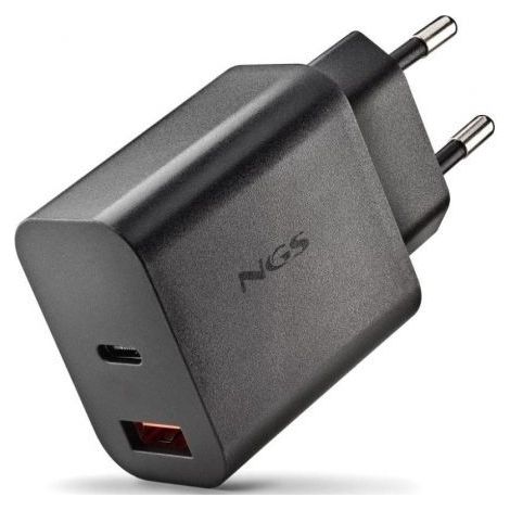 Cargador de Pared GaN NGS Era 20W/ 1xUSB Tipo-C/ 1xUSB/ 20W
