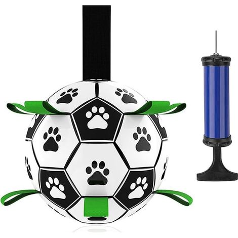Football Dog – Interaktiver Wasser-Trainingsball mit Griff, 15 cm, Pumpe und Nadel – Hundespielzeug für drinnen und draußen (1/5)