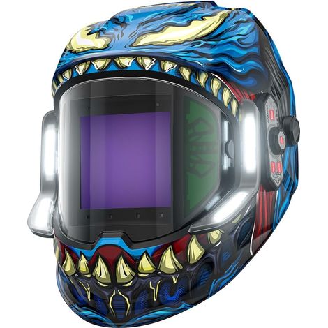 Automatic Soldering Helmet Panoramic View 180° 4 LED Pro True Color (1/5)