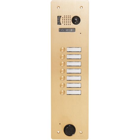 Plaque video alu 7 bp 2VOICE champagne URMET V83/107CH