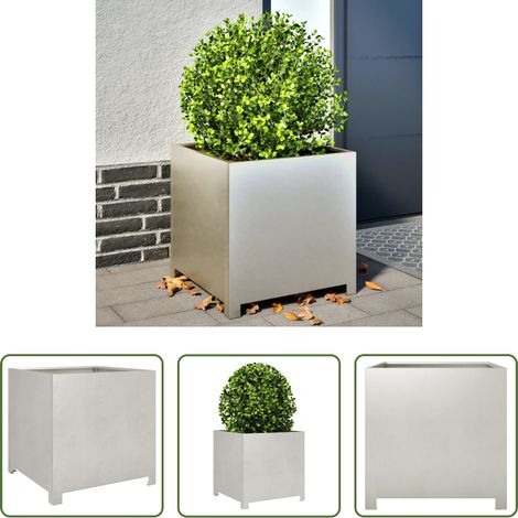 Jardinière en acier inoxydable -  Jardinière 50x50x50 cm acier inoxydable (1/5)