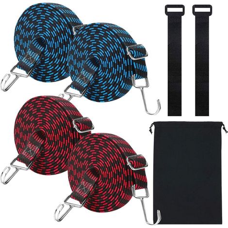 Spanngummi Set mit Haken für Fahrrad & Sackkarre, 7-teilig, robust
