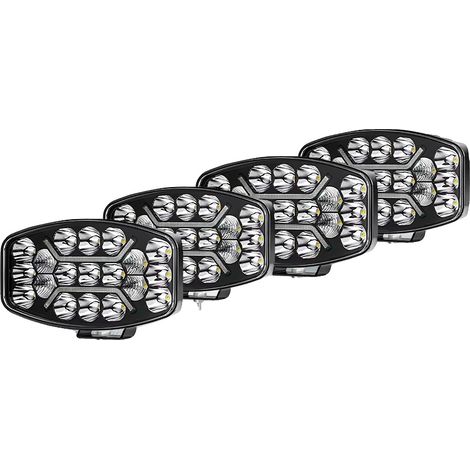 Projecteur, LED bicolore, Design étanche, 4PC Ambre Blanc DRL (1/2)