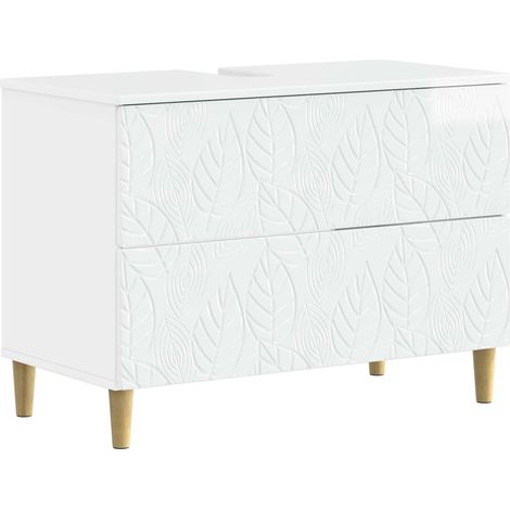 Waschbeckenschrank DELFT Hochglanz Weiß 82 x 41 x 59 cm vidaXL (1/5)
