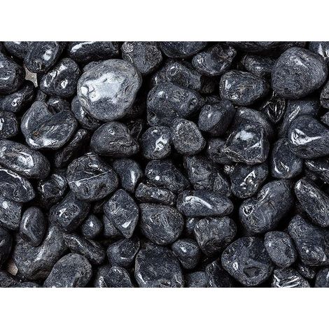 Ciottoli, sassi per giardino, Nero Ebano 15-25 mm (600 kg)