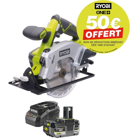 Scie circulaire RYOBI 18V One+ RWSL1801M - 150 mm - Batterie 4,0Ah et chargeur (1/5)