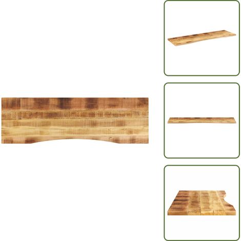 vidaXL Schreibtischplatte mit Aussparung 160x50x2,5cm Massivholz Mango (1/5)