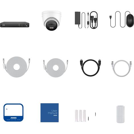 Système de Vidéosurveillance, Résolution 3K, Capacité de 8 Canaux, 4pcs caméra-c, 1T (1/2)