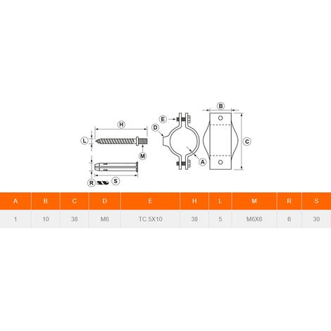 SCELTO DA DESIVERO Collare c/tassello d.14 doppia vite codice prod: DSV08181