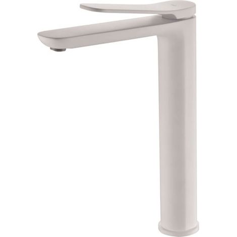 Robinet de lavabo haut avec mitigeur  Modèle DANEMARK  Bec universel  Couleur blanc finition mate [ IMEX® ] (1/2)
