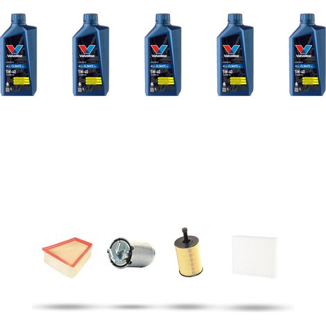 Kit tagliando 4 FILTRI e 5L OLIO compatibile con Skoda Roomster 1.9 TDI 77kw Dal 2006 (1/5)