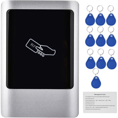 Lector RFID Wiegand resistente al agua para puertas de acceso exteriores – Tarjeta inteligente IC, IP65, 125 kHz, negro, unidad individual