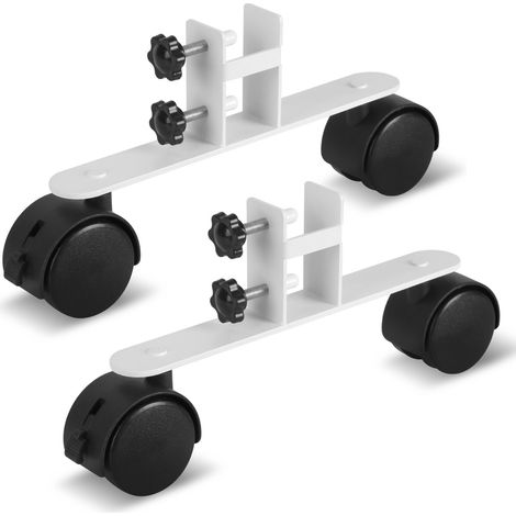 TolleTour Lot de 6 pieds à roulettes pour chauffage infrarouge, support mobile universel, roulettes 360° avec frein, jusqu’à 3,5 cm (1/5)