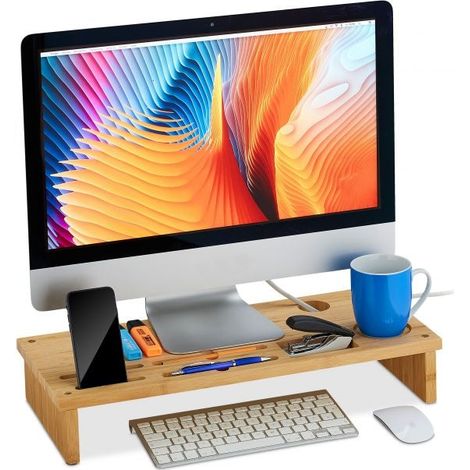 Natural bamboo monitor stand (1/5)
