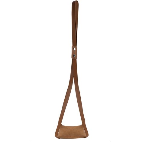 Support suspendu pour plantes en cuir PU, pot de fleurs, décoration intérieure et extérieure, base carrée marron (1/5)