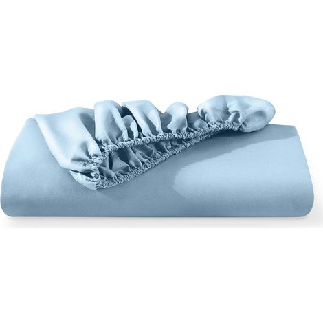 Drap-housse de luxe série 1800, ultra doux, poches profondes, taille Full XL, bleu clair