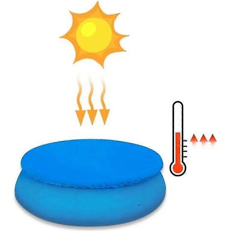 1 bâche ronde anti-poussière pour piscine, protection de la structure, accessoires de récupération de la chaleur de l'eau en été (1/4)